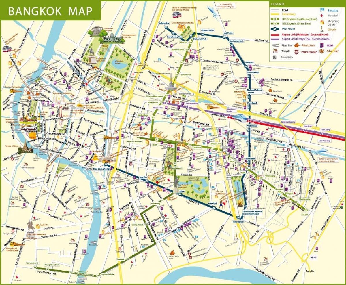 نقشه خیابان های بانکوک