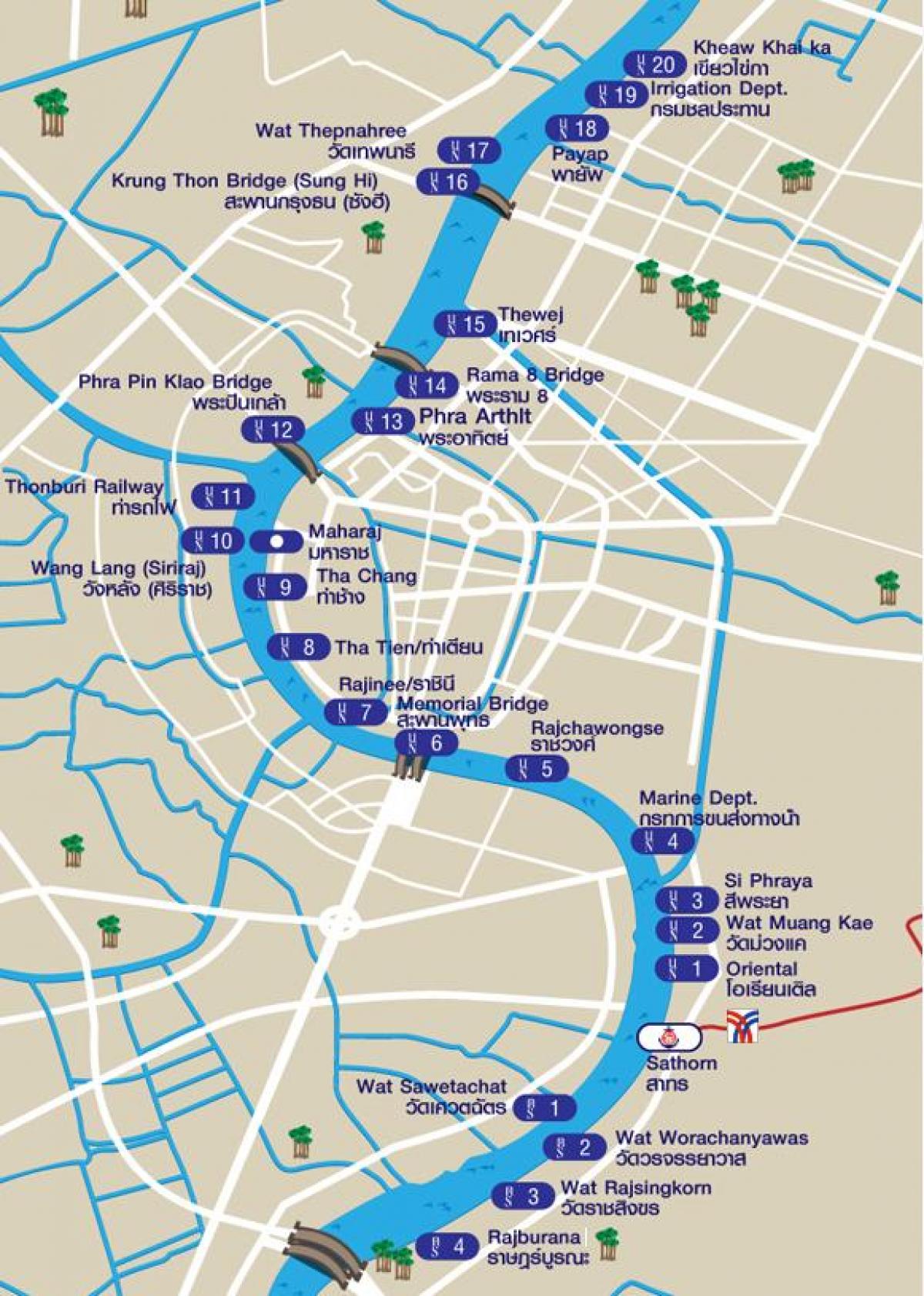 رودخانه تاکسی نقشه بانکوک