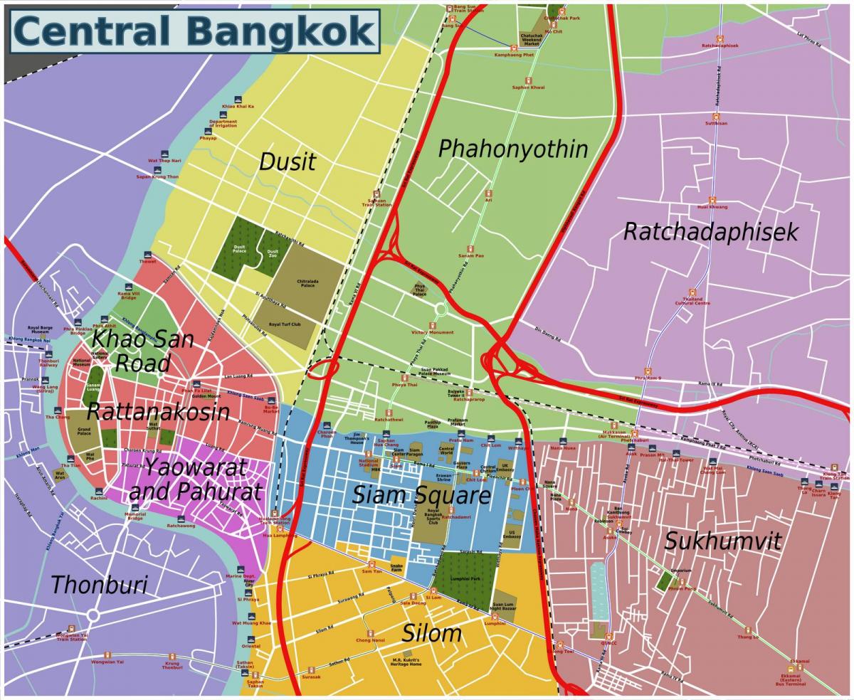 مناطق بانکوک نقشه