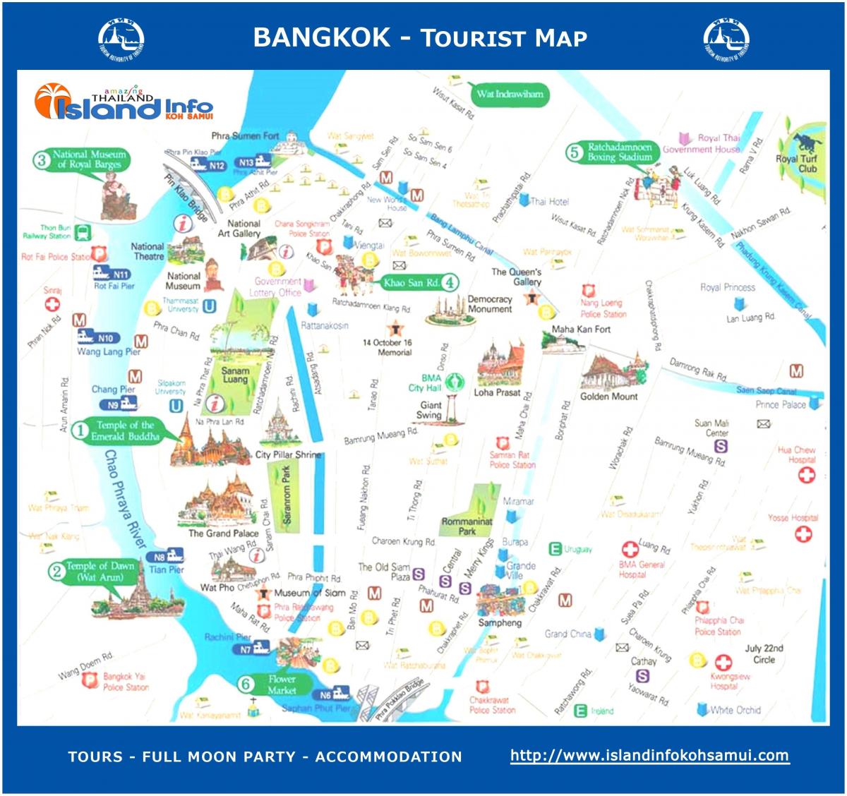 بانکوک راهنمای سفر نقشه