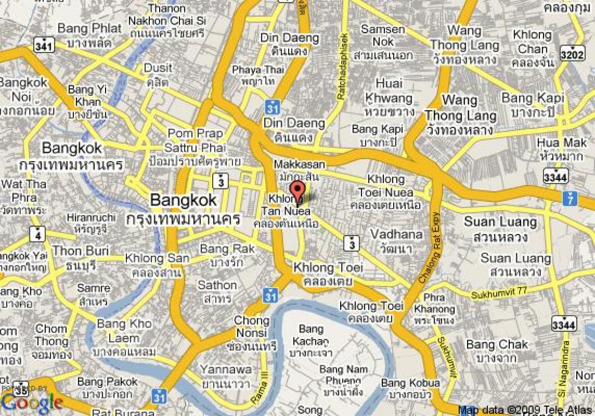 نقشه sukhumvit منطقه بانکوک