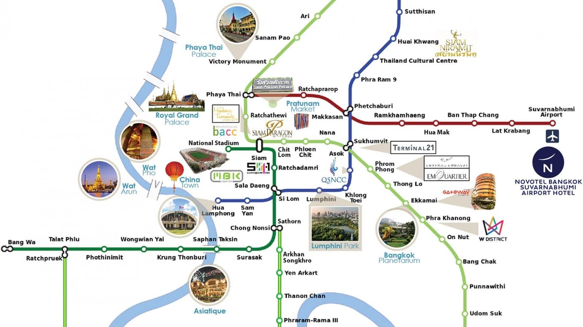 suvarnabhumi airport لینک نقشه