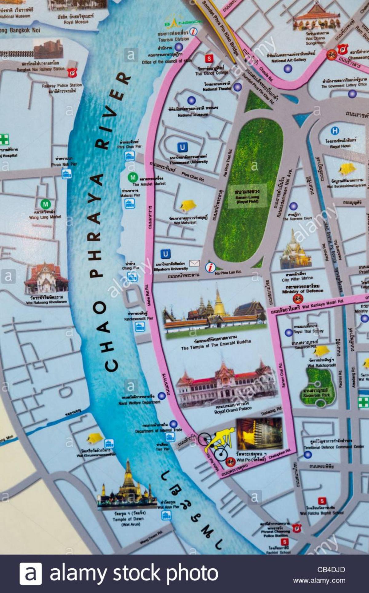 بانکوک نقشه با نقاط توریستی