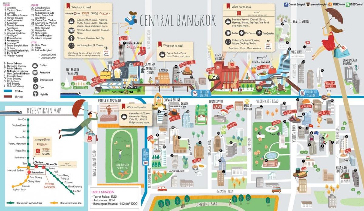 بانکوک مرکز خرید نقشه