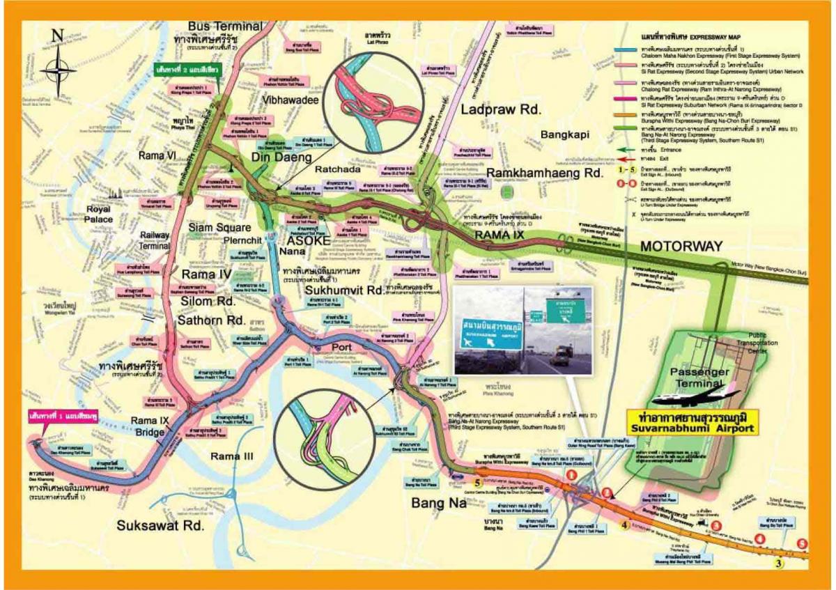 نقشه بانکوک بزرگراه