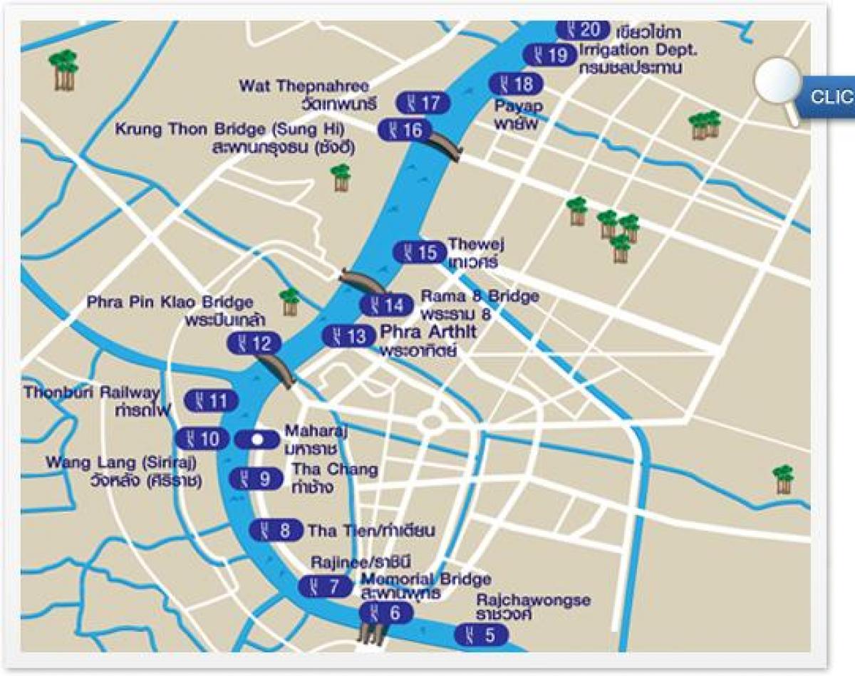 نقشه بانکوک حمل و نقل رودخانه