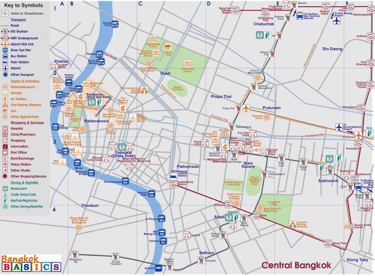 نقشه مرکزی بانکوک