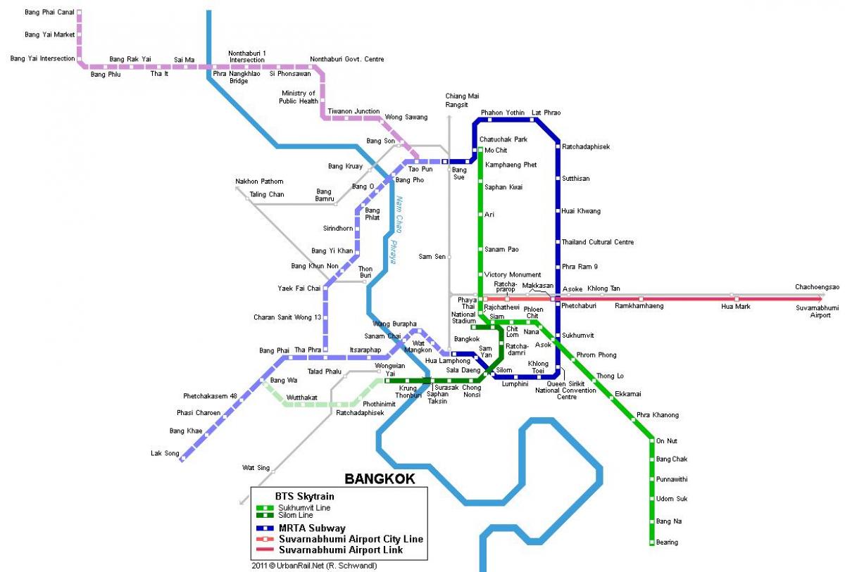 نقشه مترو بانکوک تایلند