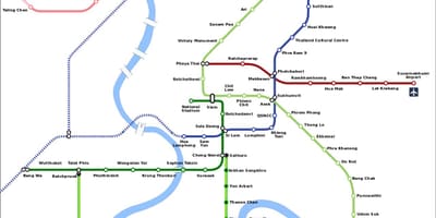 Mrt map بانکوک تایلند