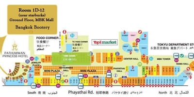 نقشه mbk مرکز بانکوک