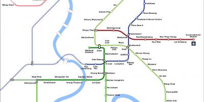 Bts قطار بانکوک نقشه