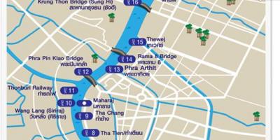 نقشه بانکوک رودخانه بیان قایق